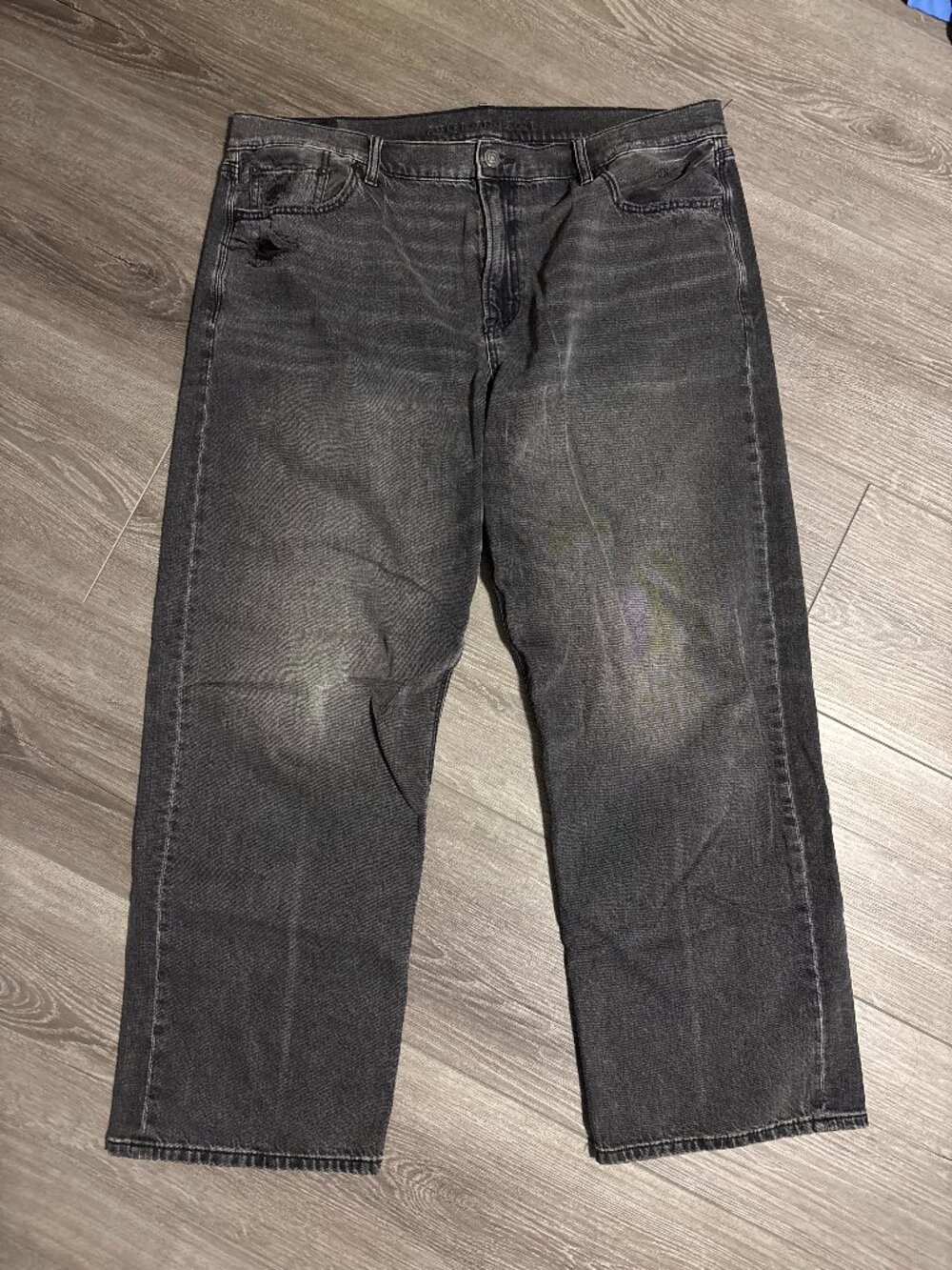 AE Black Strigid Low-Rise Ex-Boyfriend Jean
